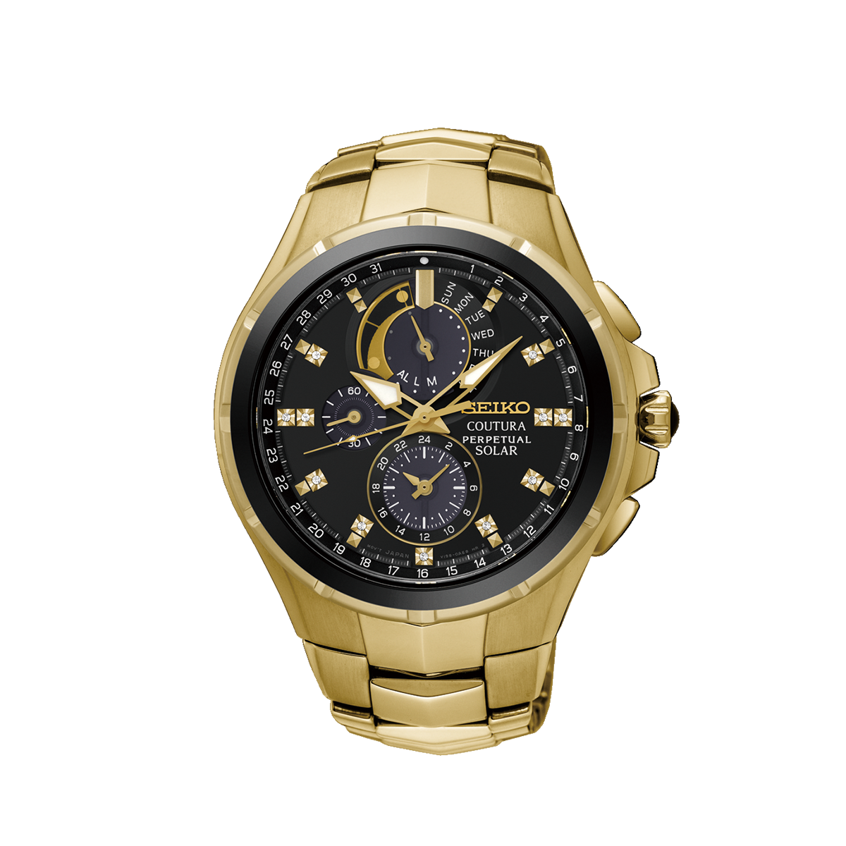 Seiko Coutura Perpetual Solar Watch - Black - SSC572P1