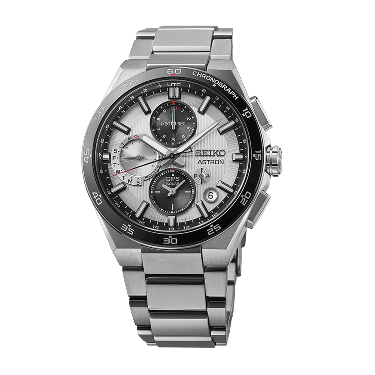 Seiko Astron Silvery Night 5X Gps Solar Chronograph - Silver - SSH153J1