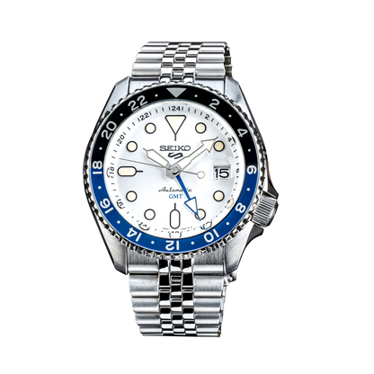 Seiko 5 Sports Skx Gmt Sky Blue, Silver Cloud - White - SSK033K1