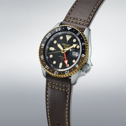 Seiko 5 Sports Skx Gmt In Mocha