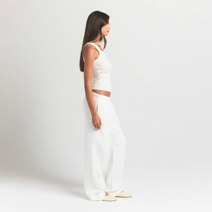 Skims Cotton Fleece Classic Straight Leg Pant Marble