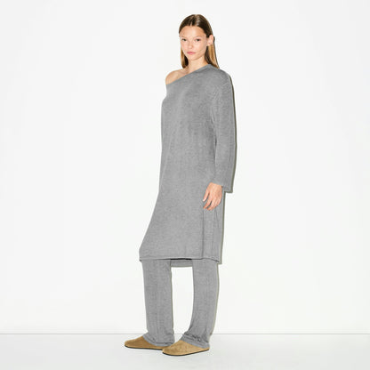 Skims Lightweight Modal Long Sleeve Tunic Dark Heather Grey