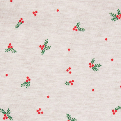 Skims Cotton Jersey T-Shirt Oatmeal Heather Holly Print