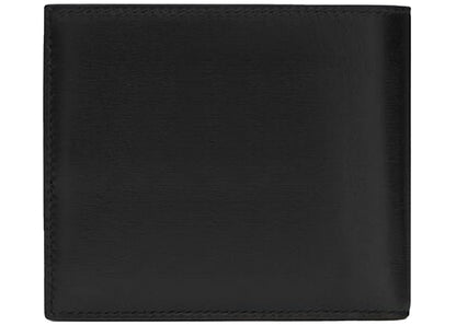 saint laurent cassandre east/west wallet silver logo black
