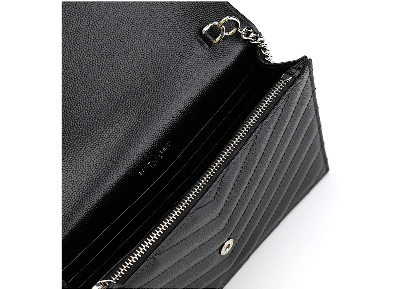 Saint Laurent Envelope Chain Wallet Black