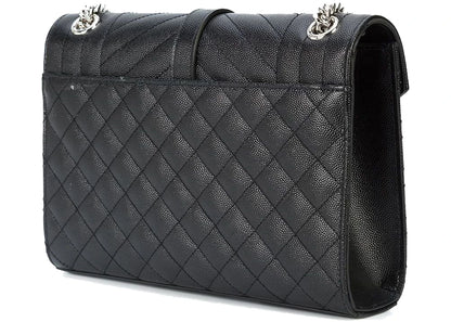 Saint Laurent Envelope Medium Bag Grain De Poudre Black