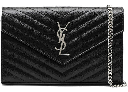 Saint Laurent Envelope Wallet Strap Black