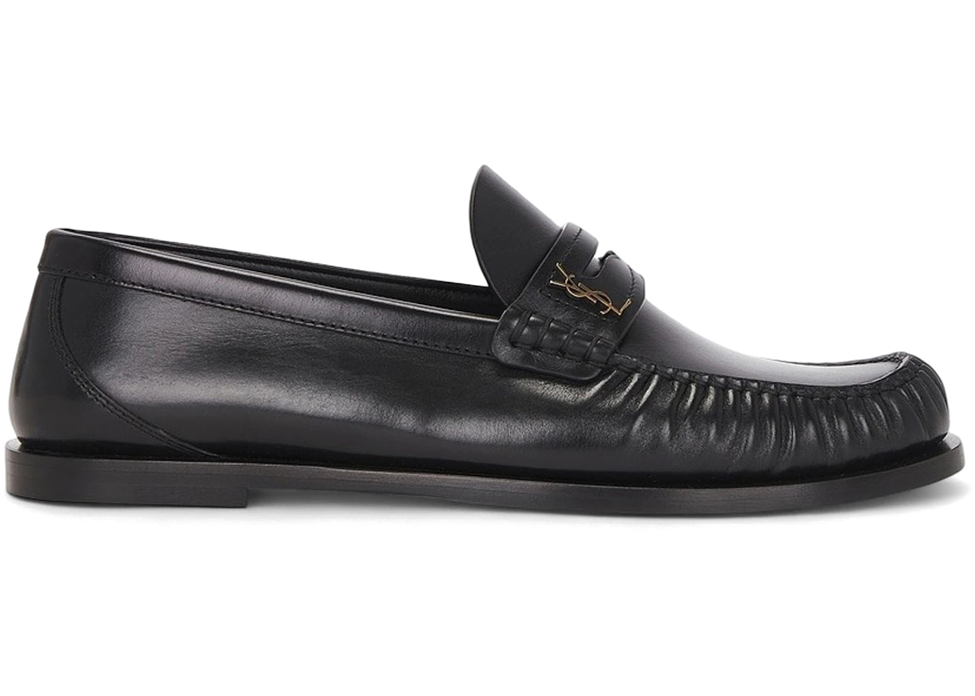 saint laurent laurent loafers smooth leather black (women's)
