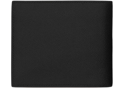 saint laurent paris east/west wallet with coin purse de poudre embossed black