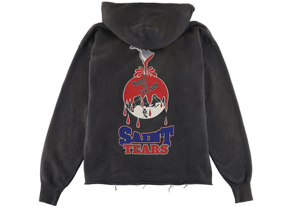 saint mxxxxxx x denim tears holy grail hoodie vintage black