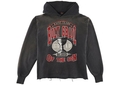 saint mxxxxxx x denim tears holy grail hoodie vintage black