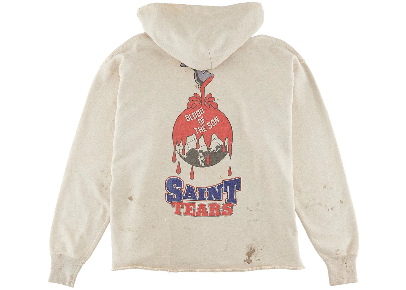 saint mxxxxxx x denim tears holy grail hoodie vintage grey