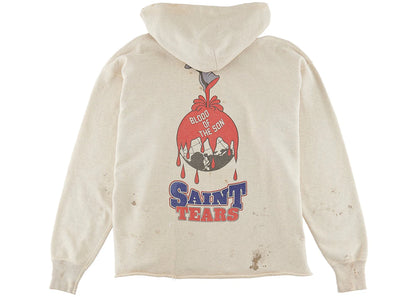 saint mxxxxxx x denim tears holy grail hoodie vintage grey