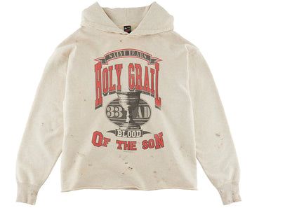 saint mxxxxxx x denim tears holy grail hoodie vintage grey