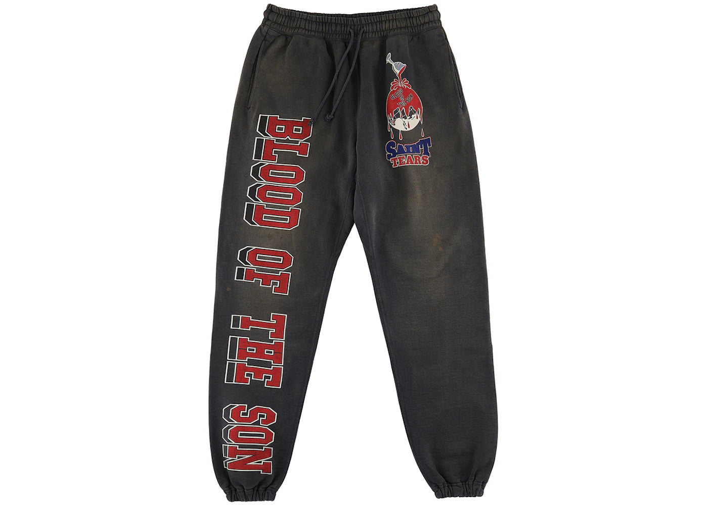 saint mxxxxxx x denim tears holy grail sweatpants vintage black