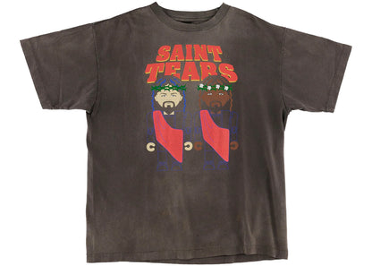 saint mxxxxxx x denim tears purplelp t-shirt vintage black