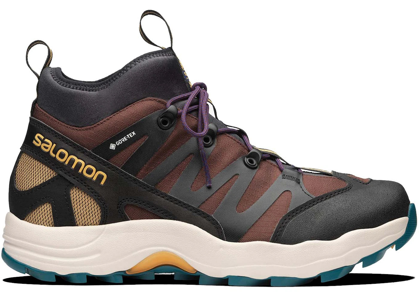 Salomon Xa-Pro 1 Mid Gore-Tex Black Chocolate Brown Blue