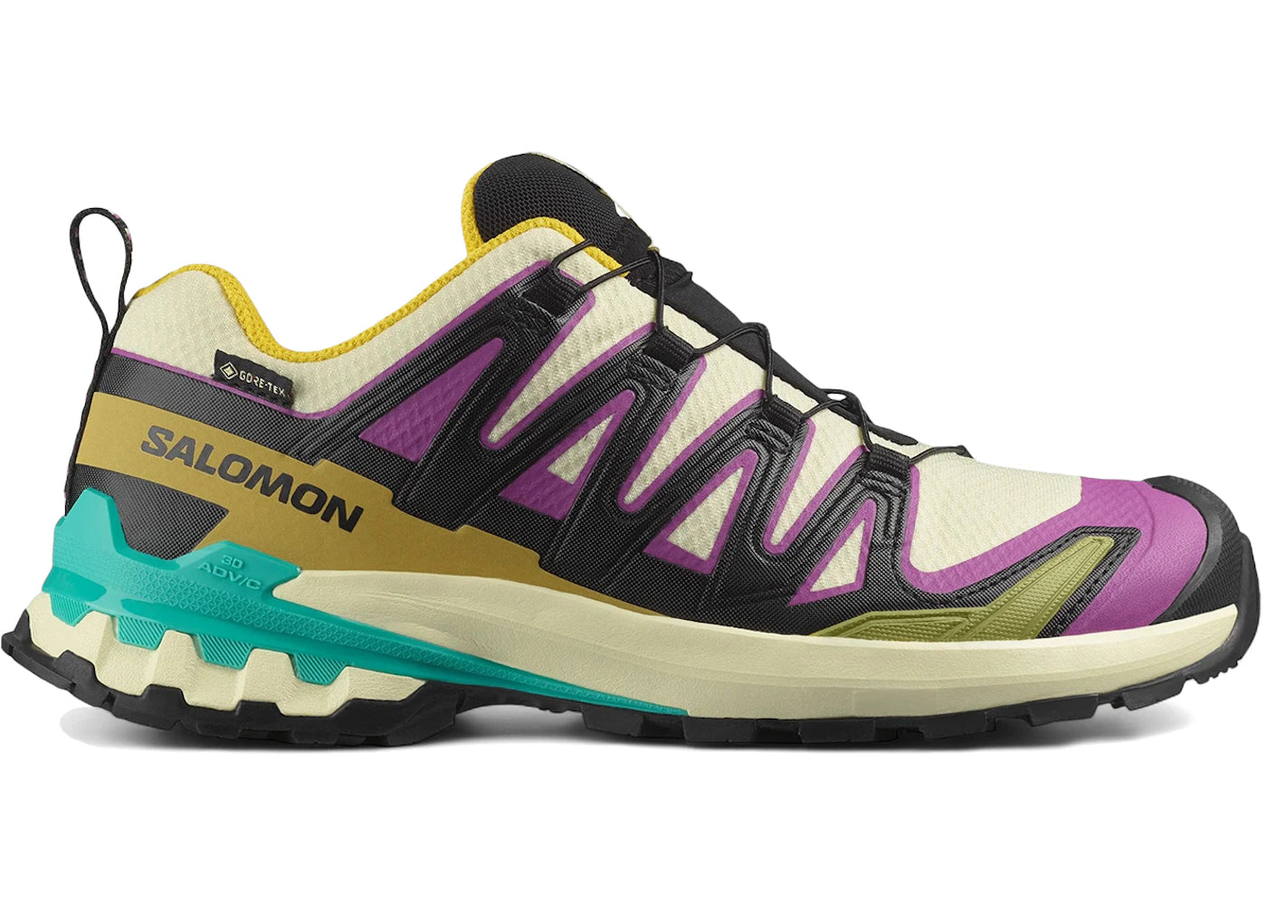 salomon xa pro 3d v9 gore-tex transparent yellow waterfall (women's)