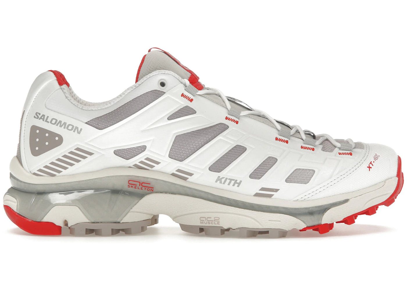 salomon xt-4k kith kithmas white red