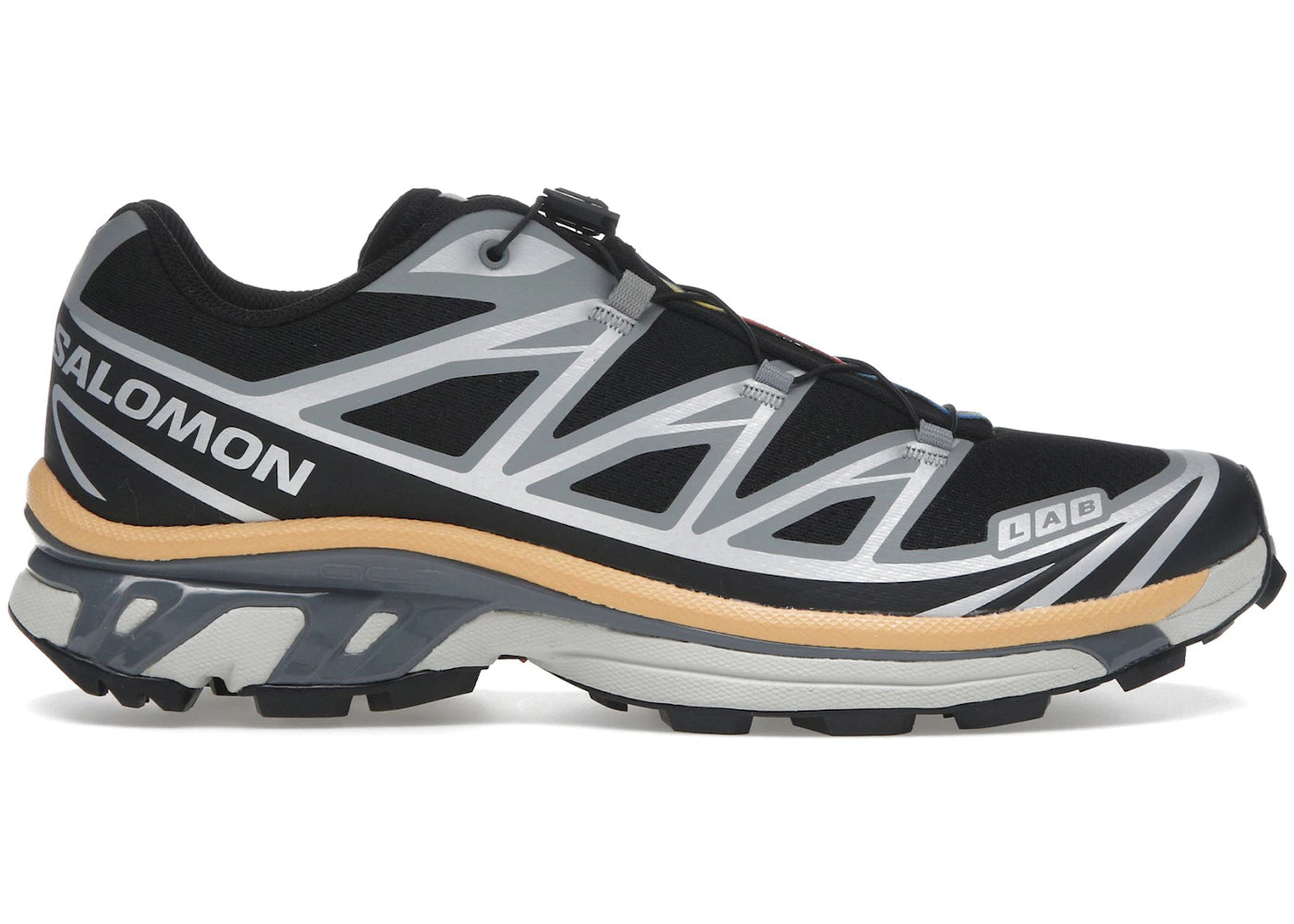 Salomon Xt-6 Black Footwear Silver Warm Apricot