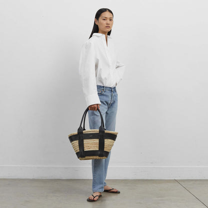 DeMellier The Santorini natural basket off-white smooth