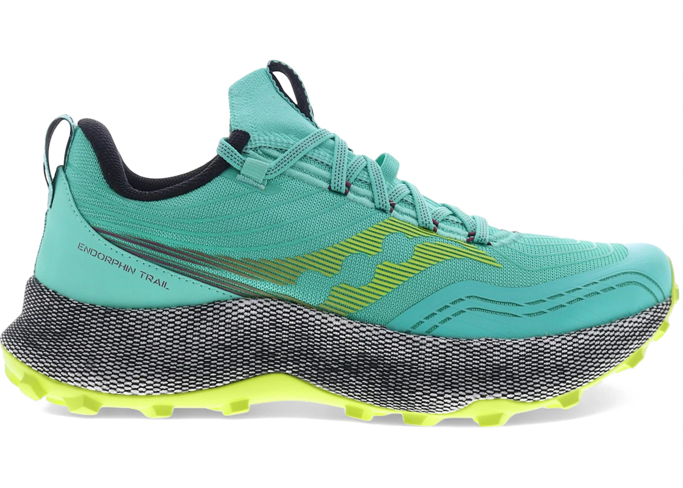 saucony endorphin trail cool mint acid (women's)