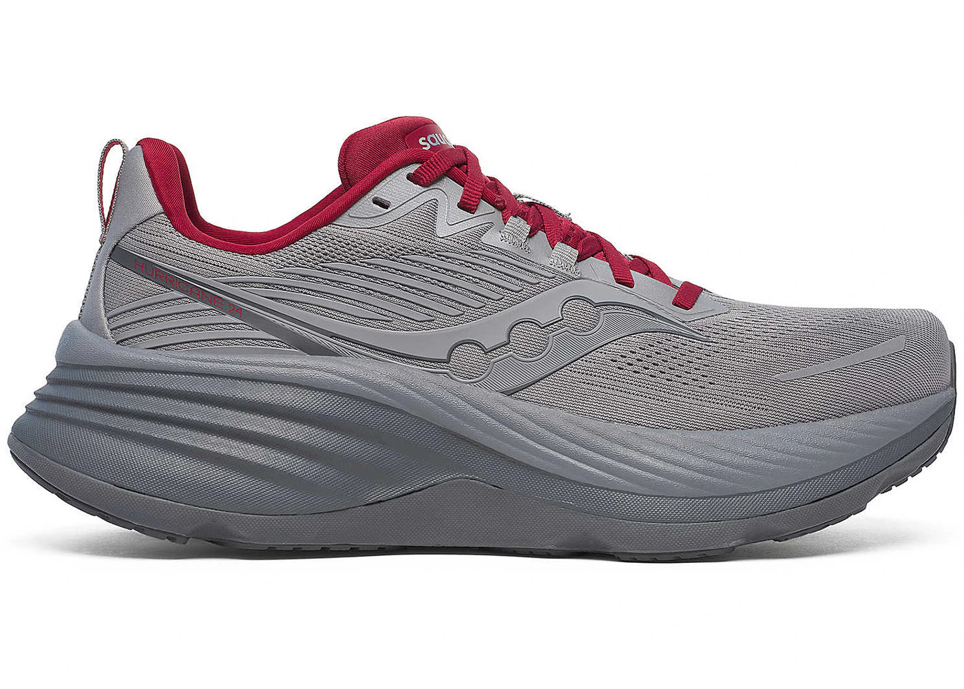 Saucony Hurricane 24 Cloud Carbon Red