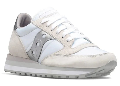 saucony jazz triple white silver (women's)
