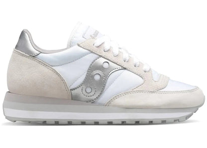 saucony jazz triple white silver (women's)