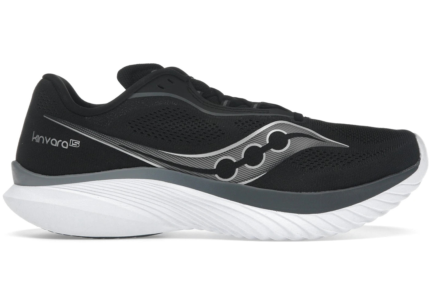 saucony kinvara 15 black white (women's)