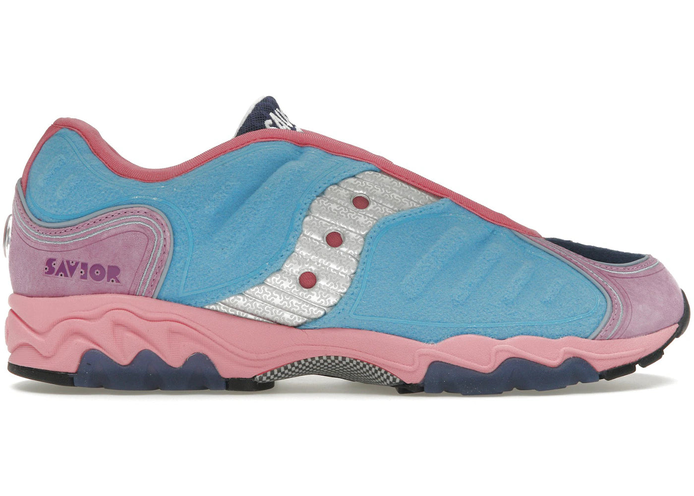 saucony matrix jae tips no shoes in the house blue pink