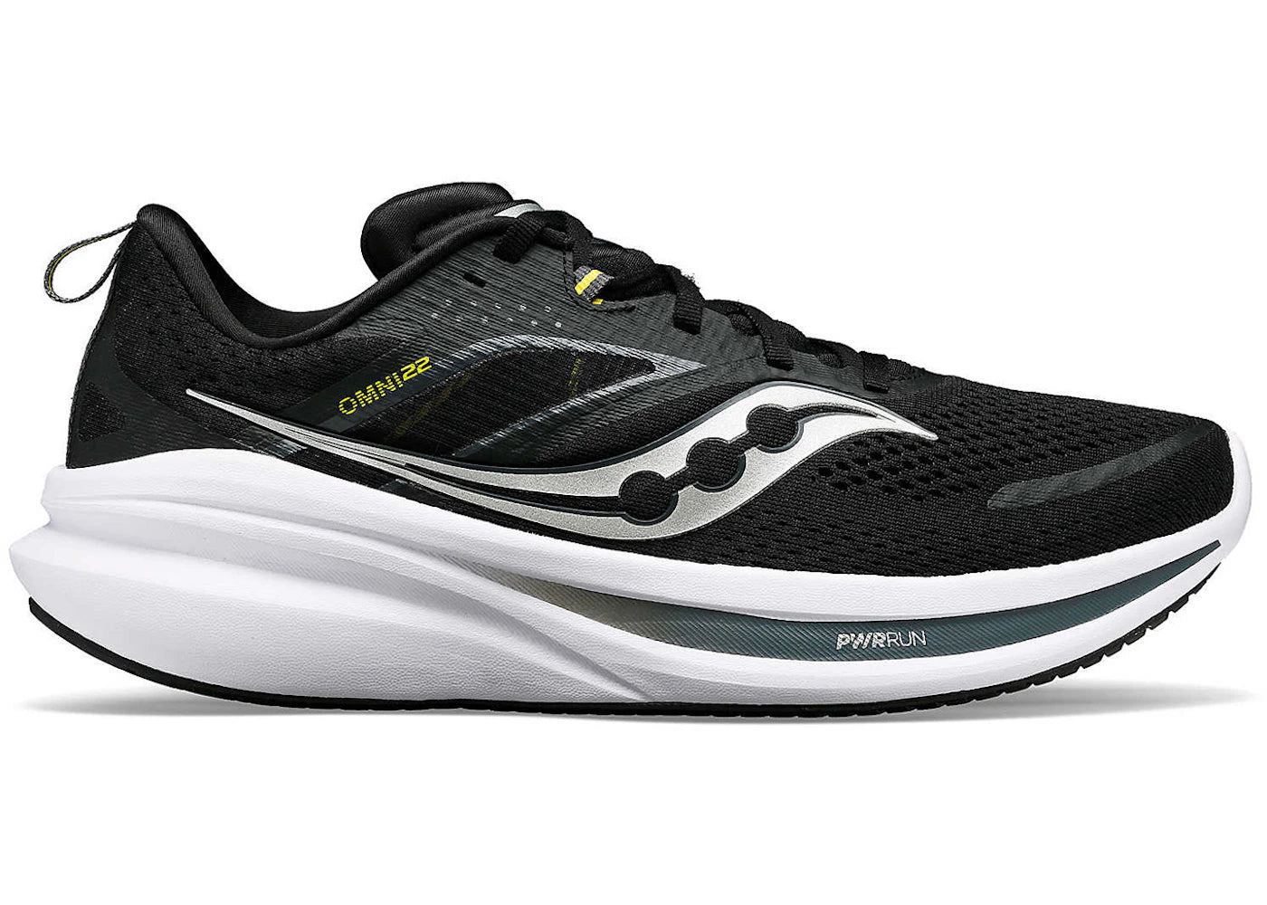 saucony omni 22 black white