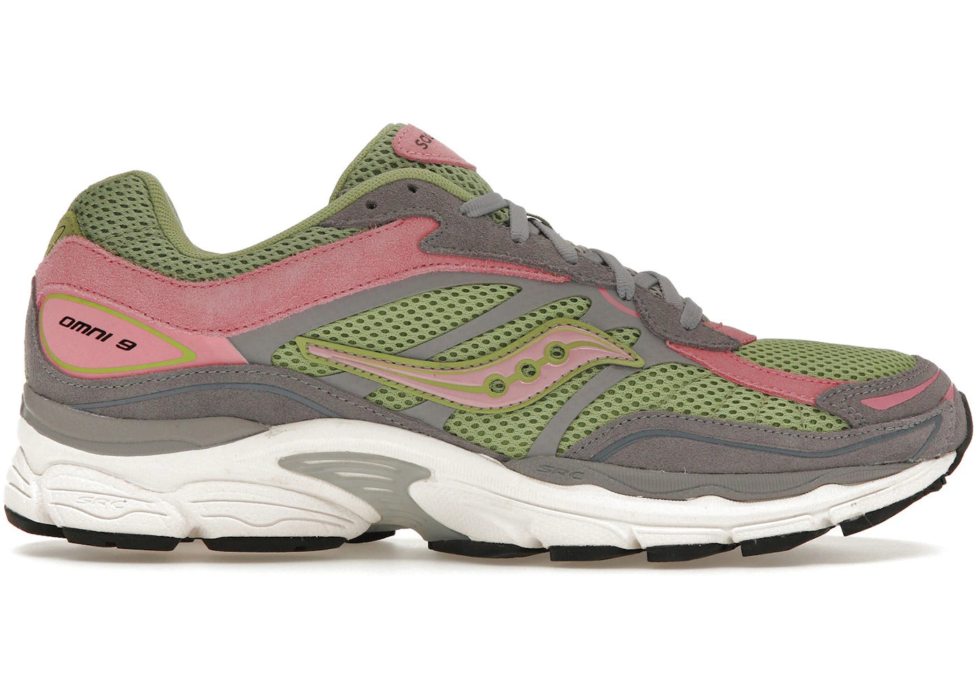 saucony progrid omni 9 premium grey green pink