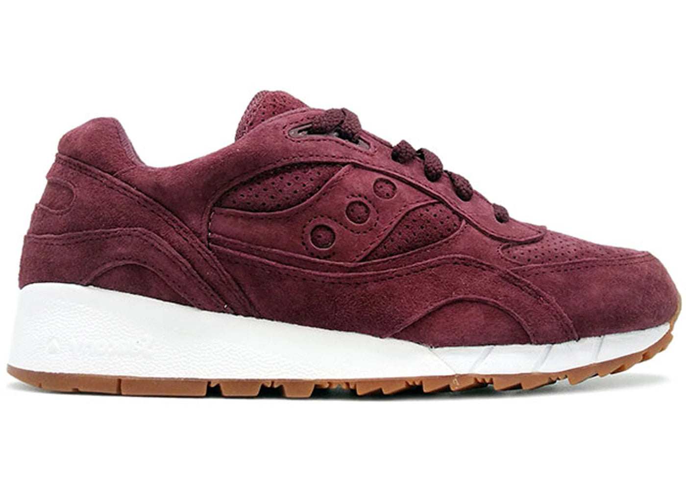 saucony shadow 6000 burgundy suede (packer shoes)