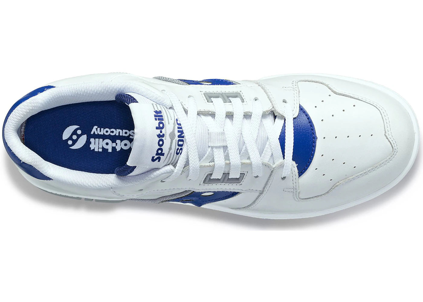 saucony spot-bilt sonic low white royal