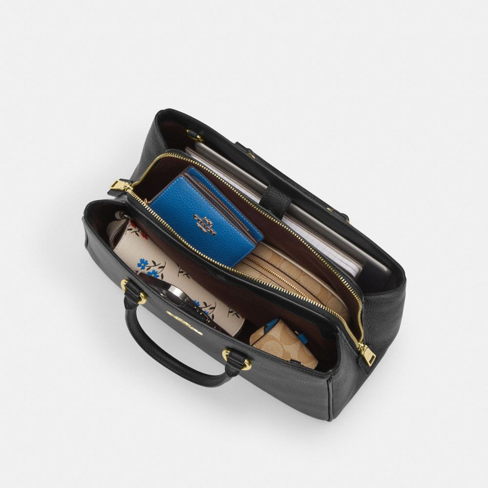 Coach Savannah Carryall Bag Gold Black