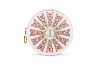 Dior butterfly embroidered pouch