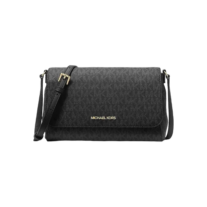 Michael Kors Black Jet Set Logo Medium Cross Body Bag