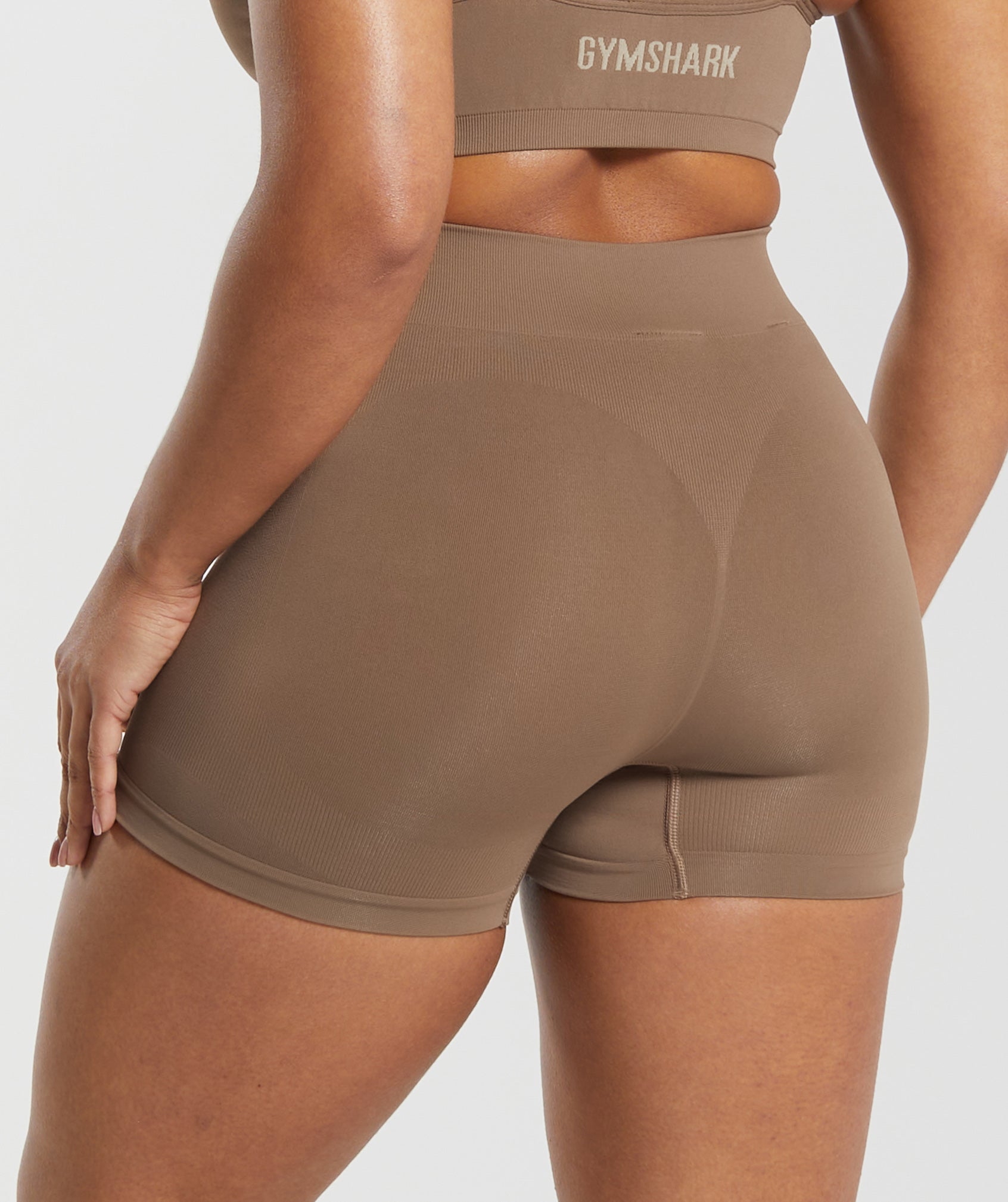 Women's Gymshark Seamless Boxers Soul Brown