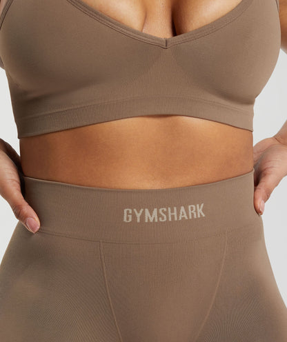 Women's Gymshark Seamless Boxers Soul Brown