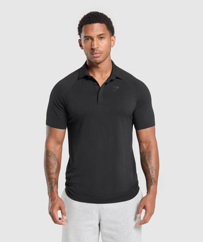 Gymshark Seamless Polo Shirt Black