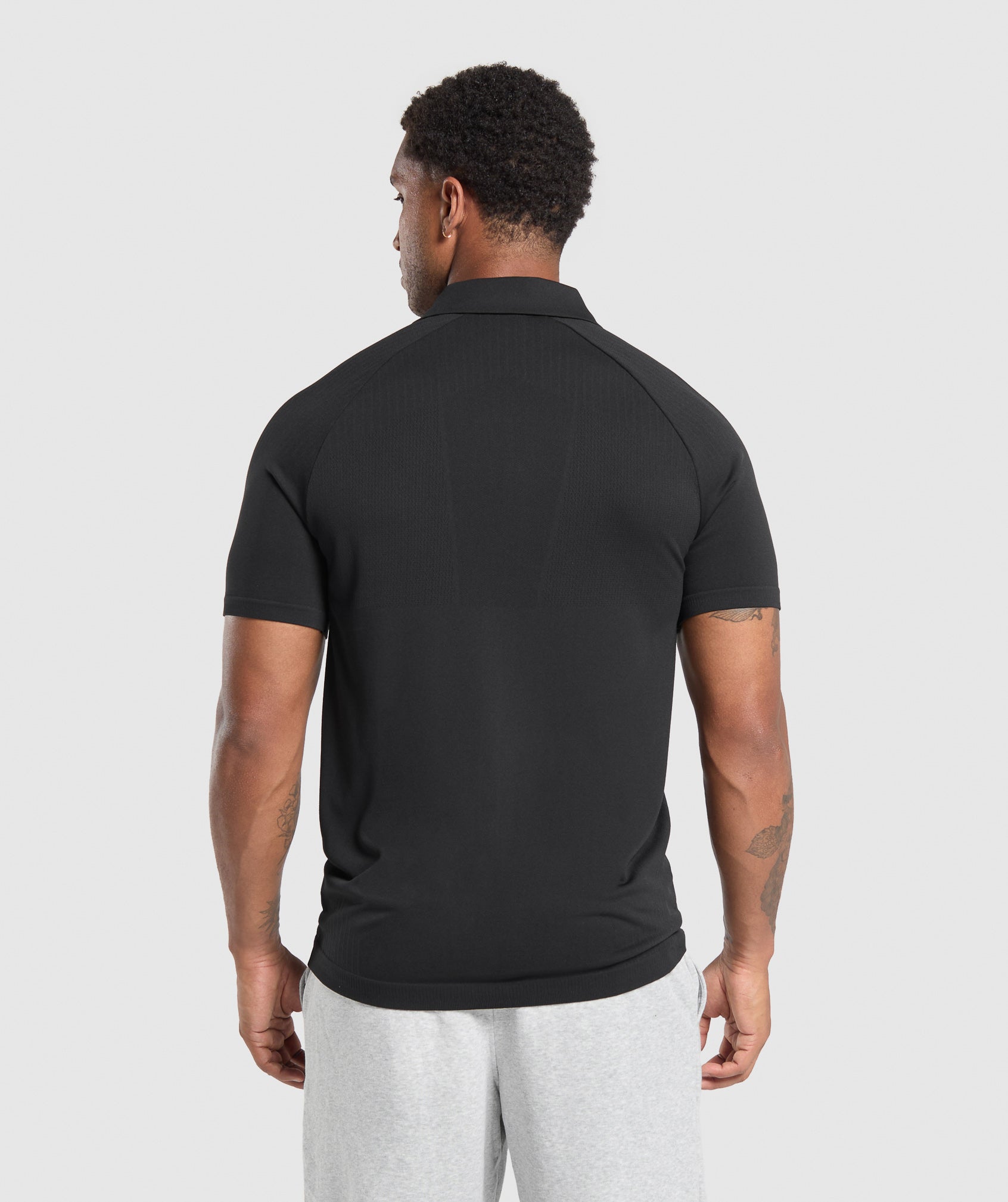 Gymshark Seamless Polo Shirt Black