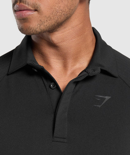 Gymshark Seamless Polo Shirt Black