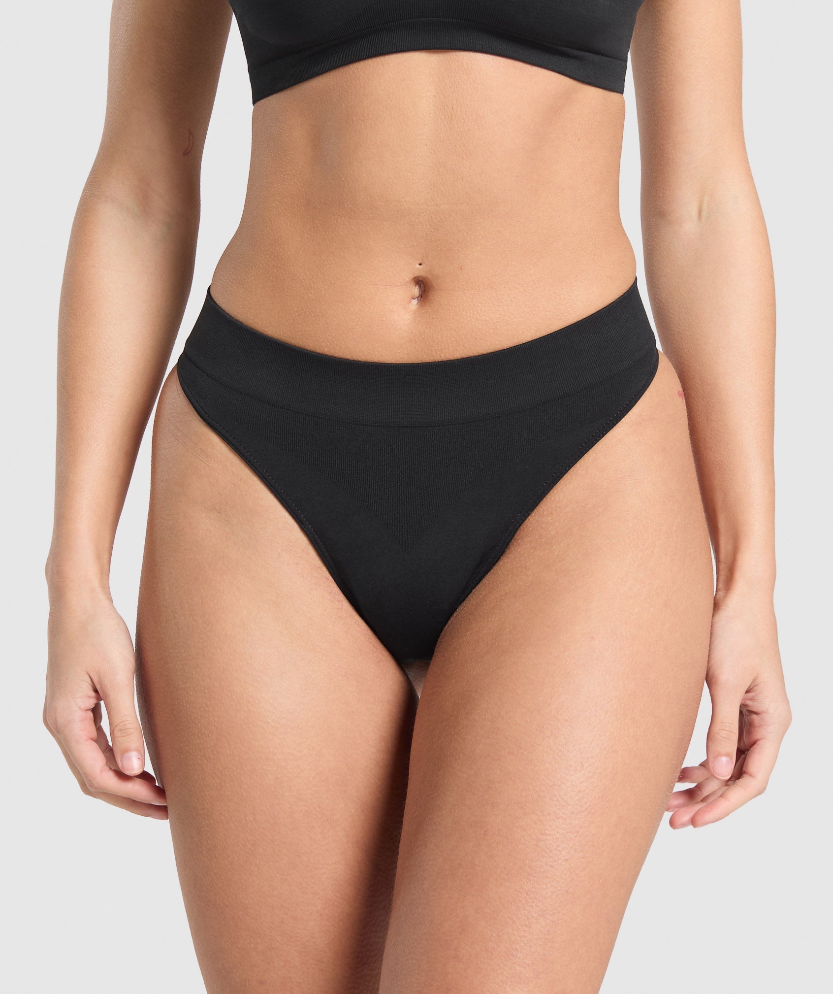 Women's Gymshark Seamless Thong 3Pk Black