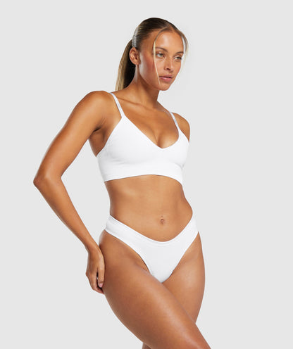 Women's Gymshark Seamless V Neck Bralette White