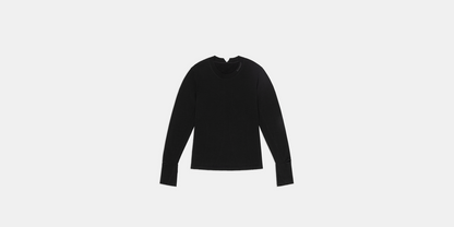 Bandit Womens Seamless Wool Blend Long Sleeve Black