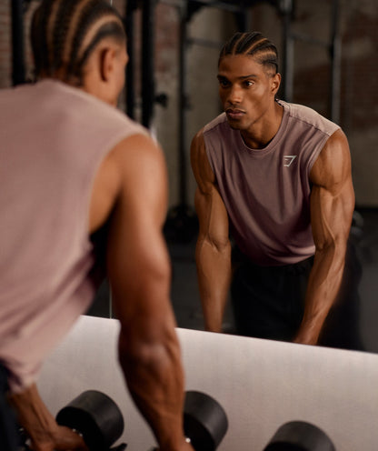 Gymshark Washed Pastels Tank Taupe Brown
