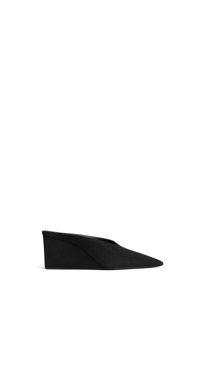 Alaïa Cube Wedge Mules In Suede
