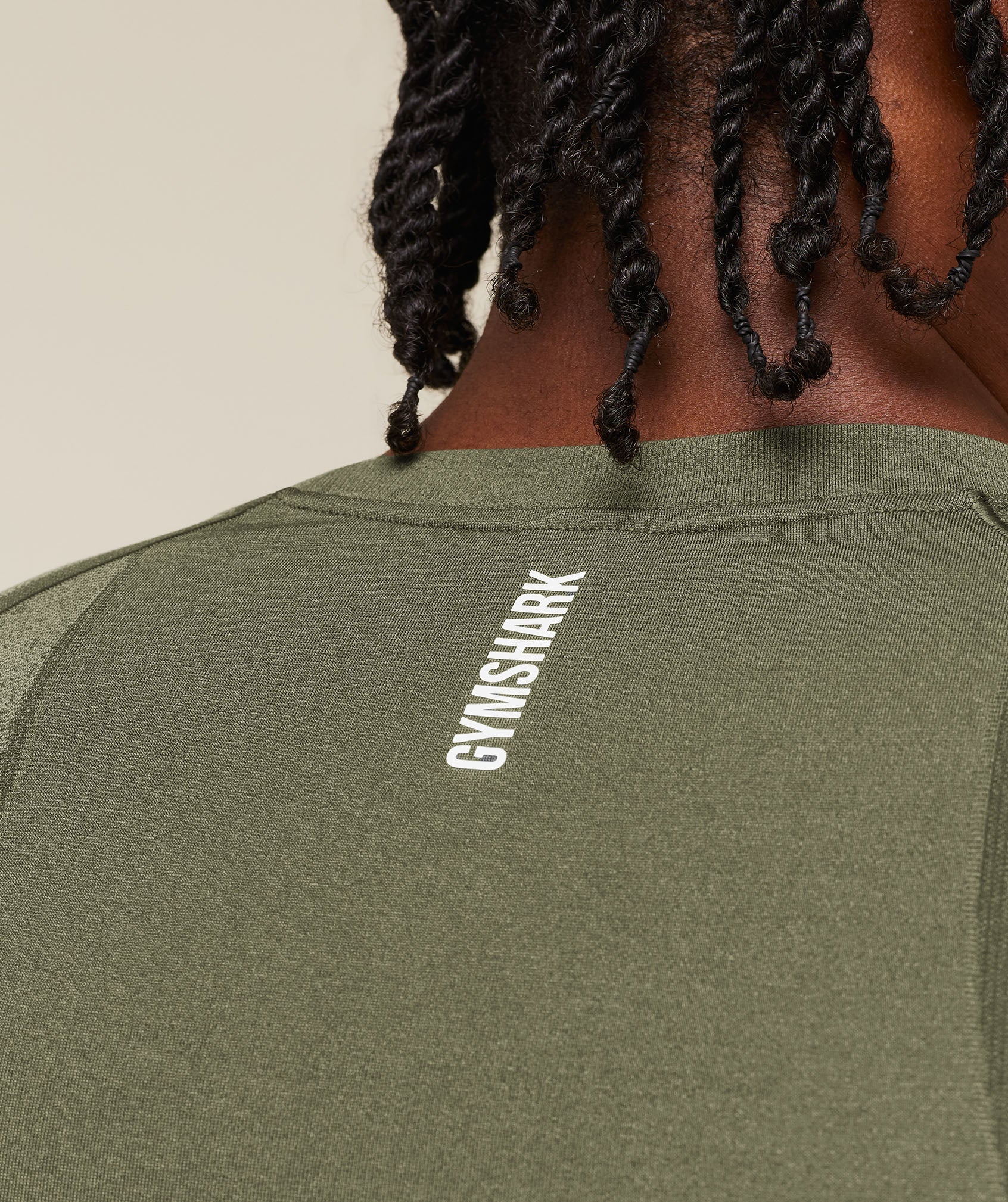 Gymshark Shadow Seamless Long Sleeve T-Shirt Core Olive