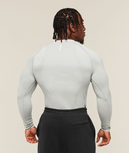 Gymshark Shadow Seamless Long Sleeve T-Shirt Light Grey